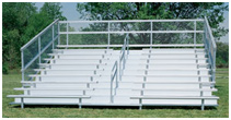 non-elevated bleachers
