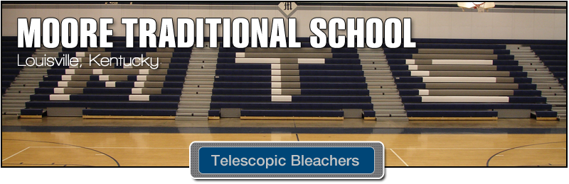 gymnasium seating bleachers Moore Traditional School Louisville Kentucky from Toadvine Enterprises