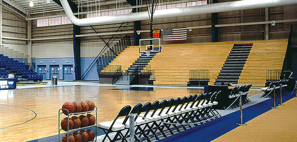 Wooden Basketball Bleachers from Toadvine Enterprises